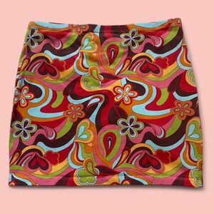 Colorful Patterned Women's Skirt